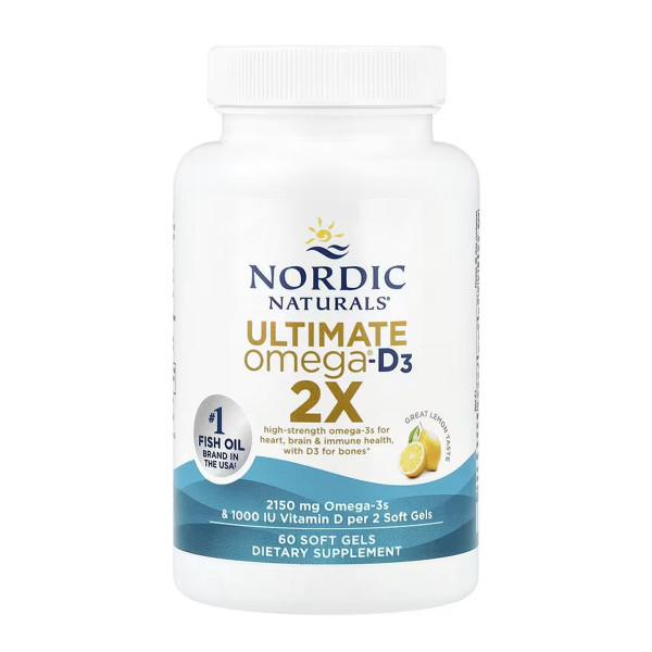 Ultimate Omega 2X D3 - 60 м'яких капсул        Ultimate Omega 2X D3 - 60 softgels