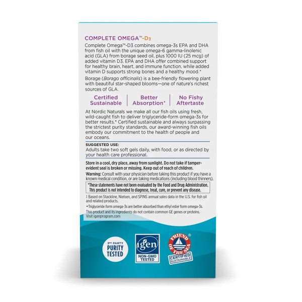   Повний Omega-D3 - 60 м'яких капсул                                  Complete Omega-D3 - 60 softgels
