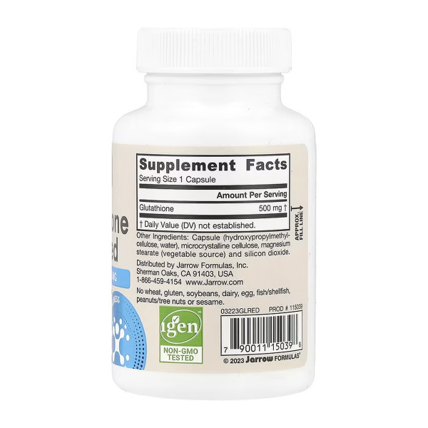 Відновлений глутатіон 500 мг - 60 капсул Reduced Glutathione 500 mg - 60 caps