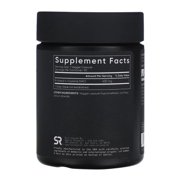 NAC - N-Acetyl-L-Cysteine 600mg - 90 vcaps  NAC - N-Acetyl-L-Cysteine 600mg - 90 vcaps