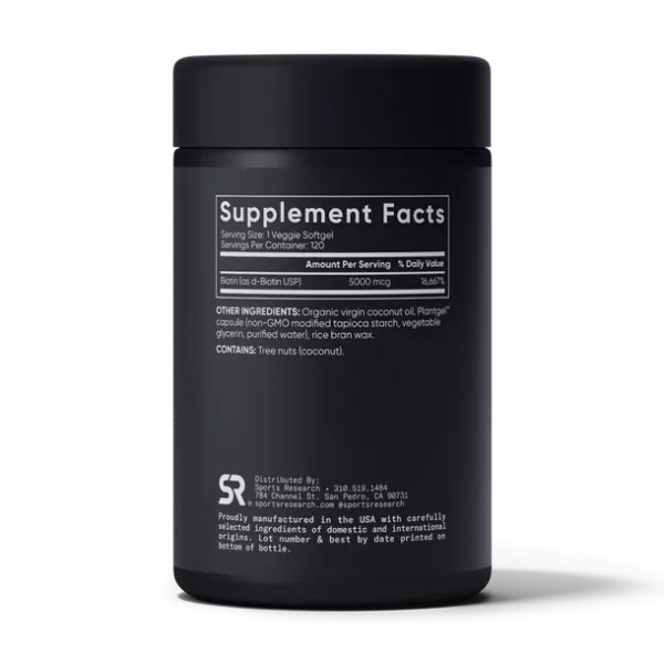 Biotin 5000mcg - 120 veg softgels  Biotin 5000mcg - 120 veg softgels