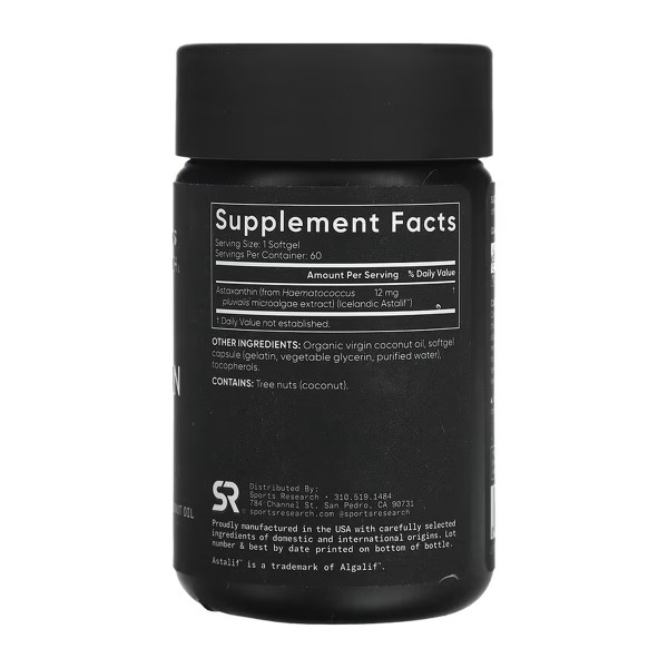 Astaxanthin 12mg - 60 softgels  Astaxanthin 12mg - 60 softgels