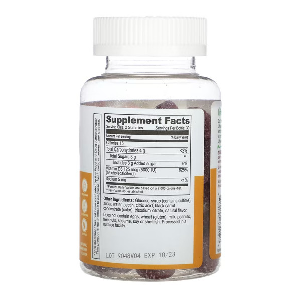Вітамін Д 5000-60 жувальних пастилок Vitamin D 5,000 IU Adult - 60 gummies