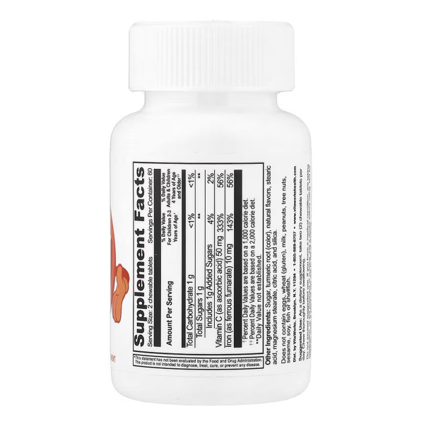 Цинк VitaWorks Kids - 120 жувальних таблеток VitaWorks Kids Iron With Vitamin C - 120 chewables