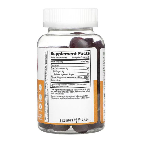 Вітамін B6 для дорослих - 60 жувальних цукерок Vitamin B6 Adult - 60 gummies