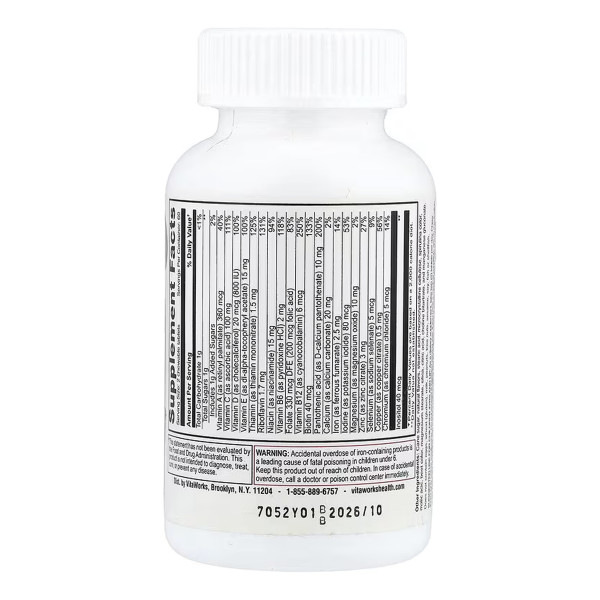 VitaWorks Kids Мультивітаміни із залізом - 120 жувальних таблеток VitaWorks Kids Multivitamin with Iron - 120 chewables