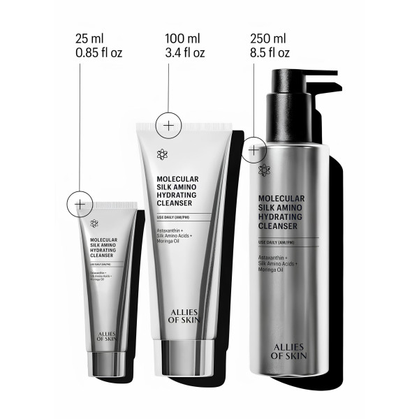 Allies of Skin Засіб очищуючий Molecular Silk Amino Hydrating Cleanser