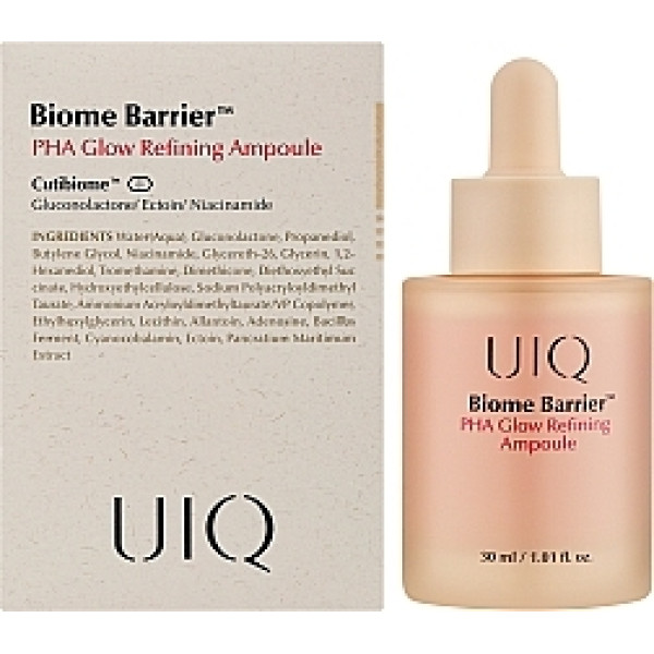 "UIQ Biome Barrier™ PHA Glow Refining Ampoule 30 ml Концентрована сироватка з глюконалактоном"